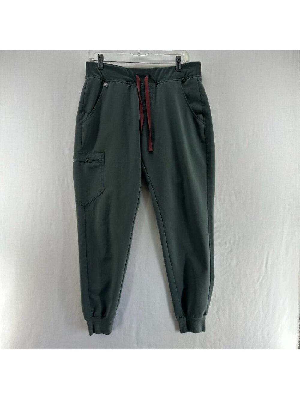 FIGS Zamora Jogger Scrub Pants Womens M Drawstring Stretch Medical Uniform Green